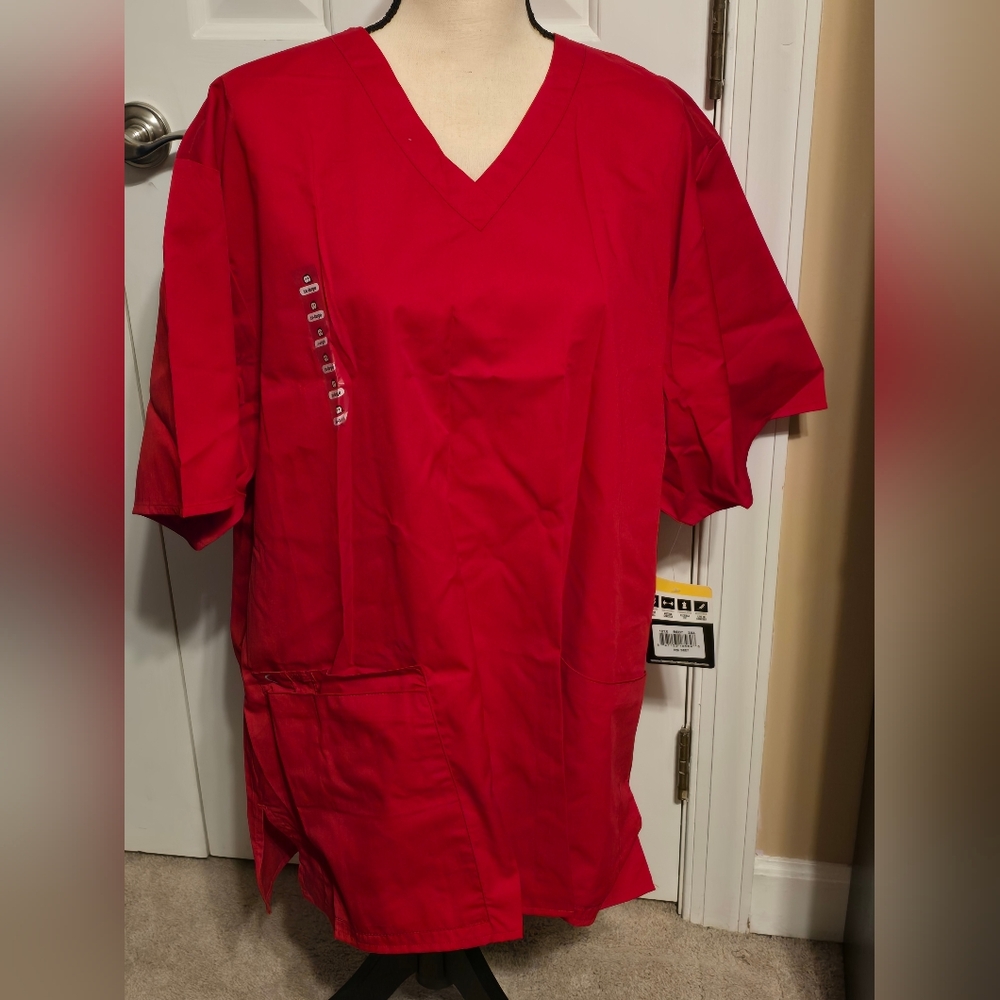 WonderWink Red Workwear Top